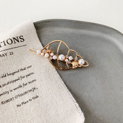 Nove modne školjkaste kopče za kosu za žene Djevojke Ukosnice slatke zlatne boje Ukosnice Jednostavna ženska pokrivala za kosu Dodaci za kosu