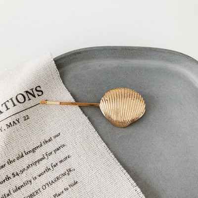 Nove modne školjkaste kopče za kosu za žene Djevojke Ukosnice slatke zlatne boje Ukosnice Jednostavna ženska pokrivala za kosu Dodaci za kosu