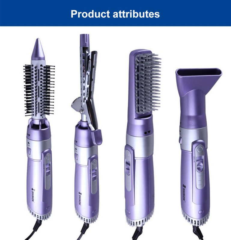 Profesionalno električno sušilo za kosu Višenamjenski češalj za puhanje 4 u 1 rola Ravni dvonamjenski uvijač za kosu Alat za uljepšavanje kose