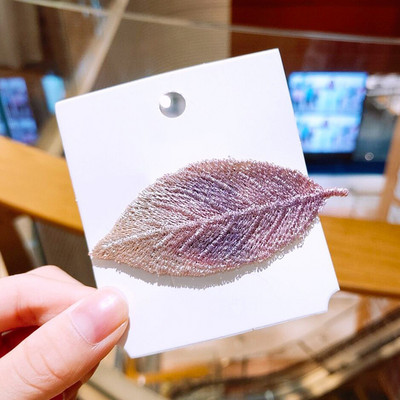 Uus Tikitud Leaf Naiste Juukseklamber Sweet Girls Juuksenõelad Barrette Korea Lihtsad Daami Juuste Aksessuaarid Peakatted