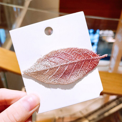 Uus Tikitud Leaf Naiste Juukseklamber Sweet Girls Juuksenõelad Barrette Korea Lihtsad Daami Juuste Aksessuaarid Peakatted