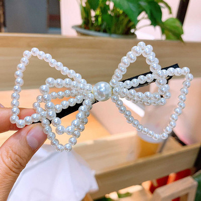 Nova elegantna biserna ženska kopča za kosu s užetom za kosu, velika mašna za djevojčice, držač za konjski rep, ženski dodaci za kosu