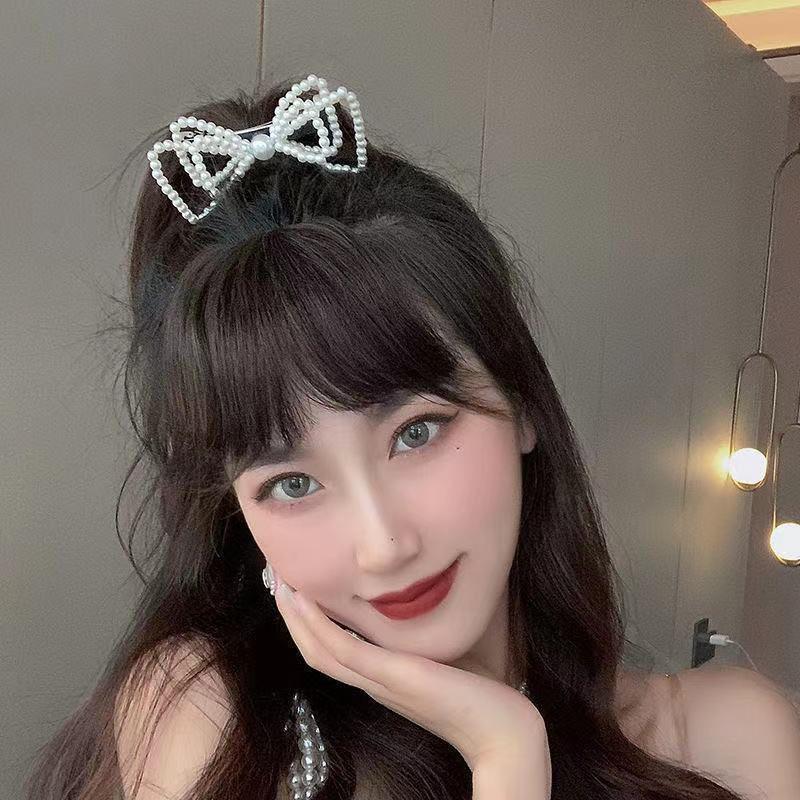 Nova elegantna biserna ženska kopča za kosu s užetom za kosu, velika mašna za djevojčice, držač za konjski rep, ženski dodaci za kosu
