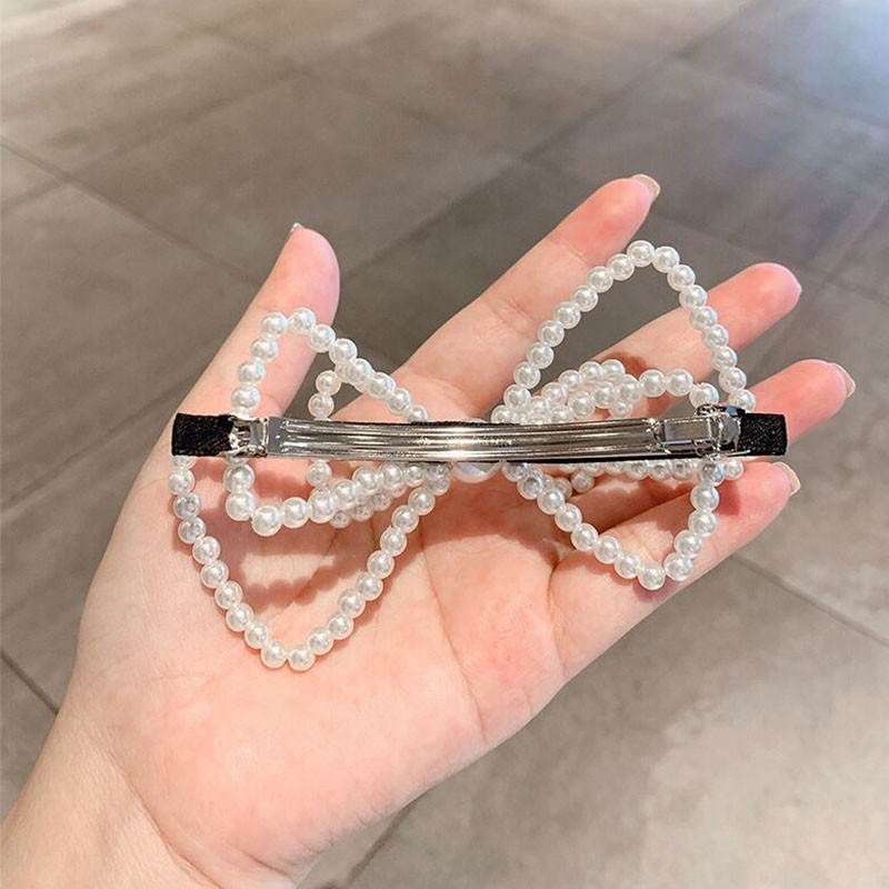 Nova elegantna biserna ženska kopča za kosu s užetom za kosu, velika mašna za djevojčice, držač za konjski rep, ženski dodaci za kosu