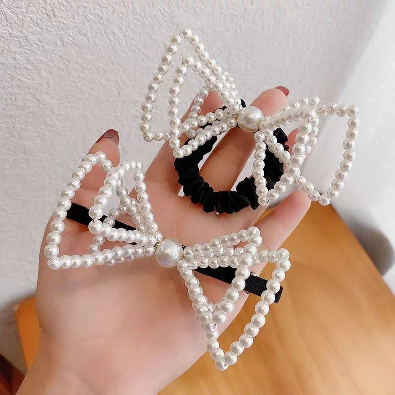 Nova elegantna biserna ženska kopča za kosu s užetom za kosu, velika mašna za djevojčice, držač za konjski rep, ženski dodaci za kosu