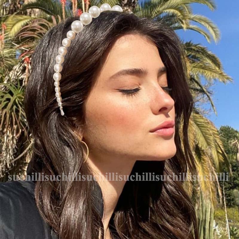 Uued naiste täispärlitega juuksepaelad Elegantne magus peapael Lihtne juukserõngas peapael Korea käsitsi valmistatud pulmajuukseaksessuaarid kingitus