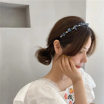 Корейска модна лента за глава с кристални кристали Елегантна лента за глава Банкетен обръч за коса, подходящ за дамски шапки за измиване на лицето