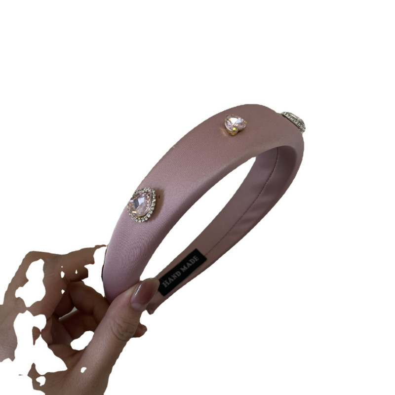 Kallis roosa armastuse teemant kudumine villane kangas käsn juukserõngas Armas ja mitmekülgne Peapael juuksenõel Peakate