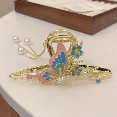 2023 Kõik käsitsi valmistatud lillesulamist haaratsiklambrid haiklambrid, naiste metallist elegantsed juukseklambrid, tagapea, juukseklambrid, juuksenõelad, juuksenõelad