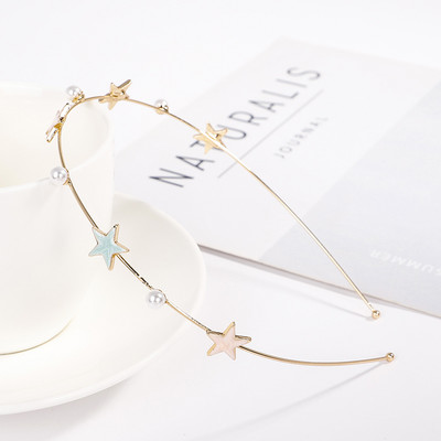 EASYA mood Starfish Shell peapael naistele Korea stiilis simuleeritud pärlitega juuksepael Juukseaksessuaarid