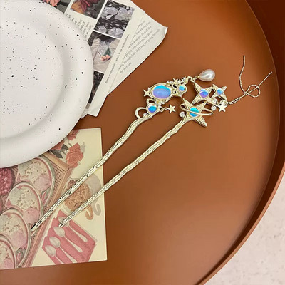 2023 New Moonstone Start Ocean Hair Sticks Γυναικείο σχέδιο μόδας για κορίτσια Εργαλεία χτενίσματος Αξεσουάρ