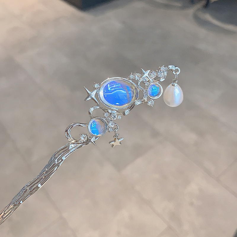 2023 New Moonstone Start Ocean Hair Sticks Γυναικείο σχέδιο μόδας για κορίτσια Εργαλεία χτενίσματος Αξεσουάρ