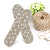 3 Ζεύγη Παπούτσια Πάτοι Μπαμπού κάρβουνο αποσμητικό ένθετα παπουτσιών Λινό ιδρώτα-απορροφητικά μαξιλαράκια παπουτσιών για άνδρες Αθλητικά προμήθειες 36