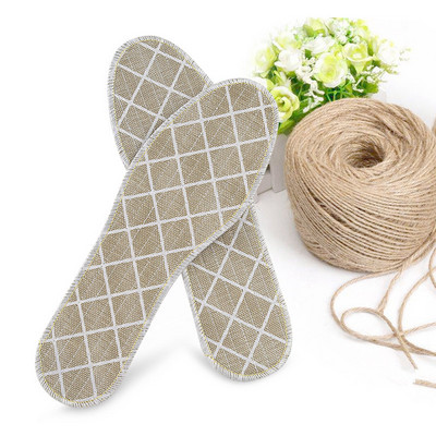 3 Ζεύγη Παπούτσια Πάτοι Μπαμπού κάρβουνο αποσμητικό ένθετα παπουτσιών Λινό ιδρώτα-απορροφητικά μαξιλαράκια παπουτσιών για άνδρες Αθλητικά προμήθειες 36