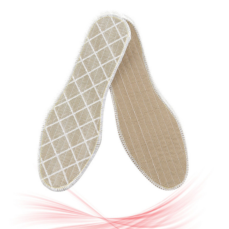 3 Ζεύγη Παπούτσια Πάτοι Μπαμπού κάρβουνο αποσμητικό ένθετα παπουτσιών Λινό ιδρώτα-απορροφητικά μαξιλαράκια παπουτσιών για άνδρες Αθλητικά προμήθειες 36