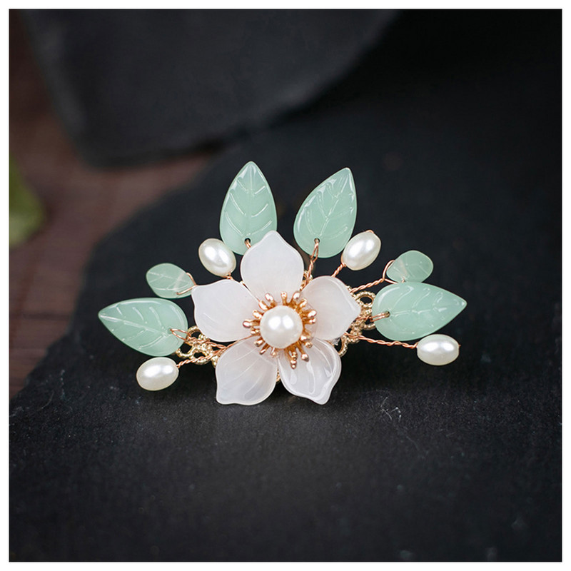 Κλιπ μαλλιών Fairy Hairpins για γυναίκες Κινέζικα Hanfu Αξεσουάρ Μαλλιών Κορίτσια Flower Pearl Tassel Headpiece Πιρούνια μαλλιών Αρχαία κοσμήματα
