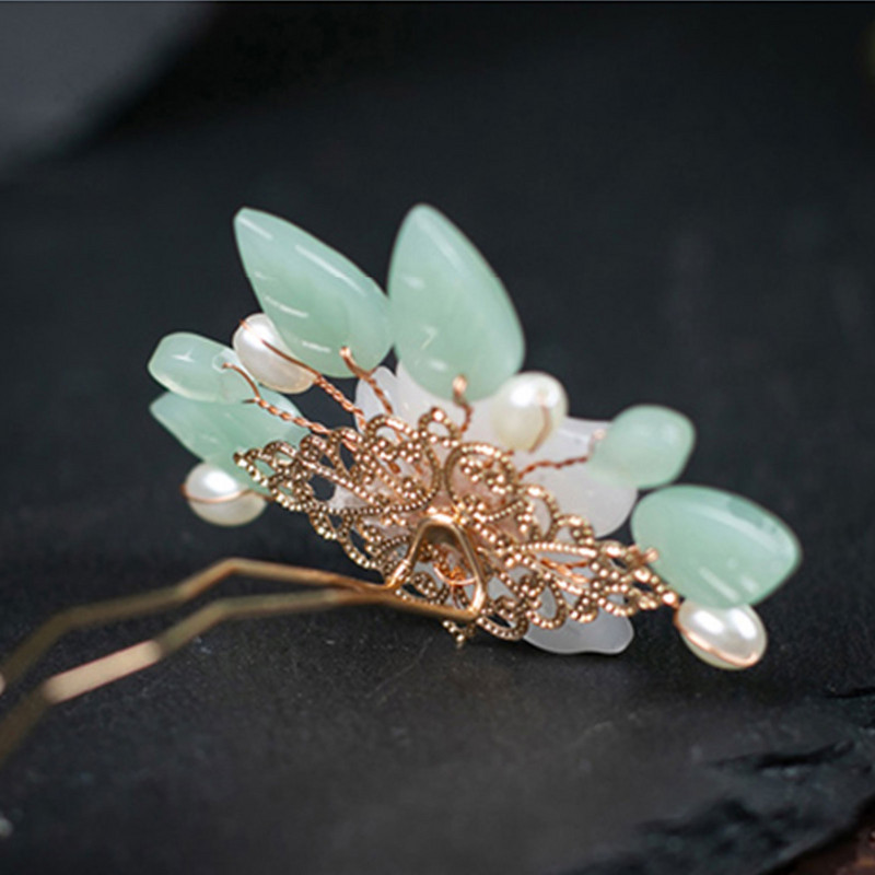 Κλιπ μαλλιών Fairy Hairpins για γυναίκες Κινέζικα Hanfu Αξεσουάρ Μαλλιών Κορίτσια Flower Pearl Tassel Headpiece Πιρούνια μαλλιών Αρχαία κοσμήματα