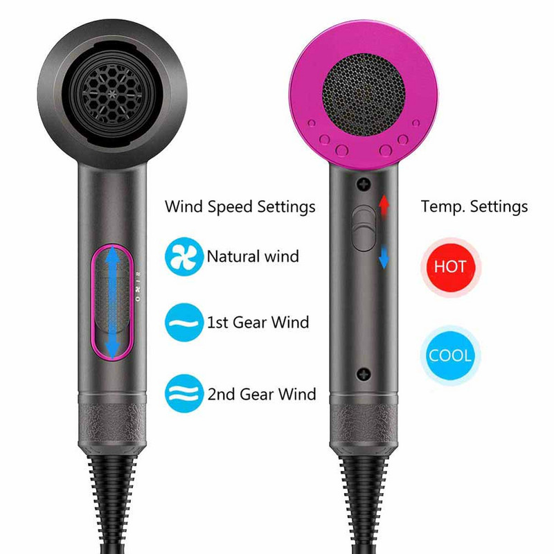 Γρήγορο στέγνωμα Επαγγελματικό πιστολάκι μαλλιών Negative Ion Anti-static Premium Στεγνωτήρας μαλλιών κρύου και ζεστού αέρα Πολυλειτουργικό Εργαλείο στυλ σαλονιού