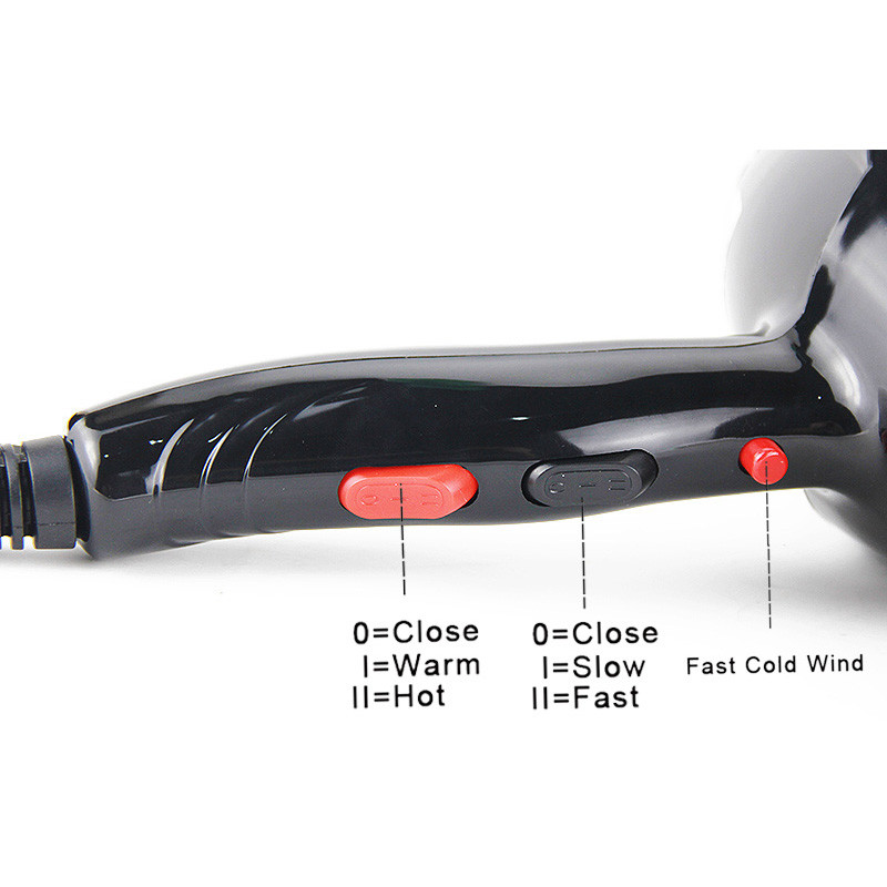 Για κομμωτήριο και κομμωτήριο μακρύ σύρμα EU Plug Real 2300w power επαγγελματικό πιστολάκι Σαλόνι πιστολάκι μαλλιών Στεγνωτήρας μαλλιών