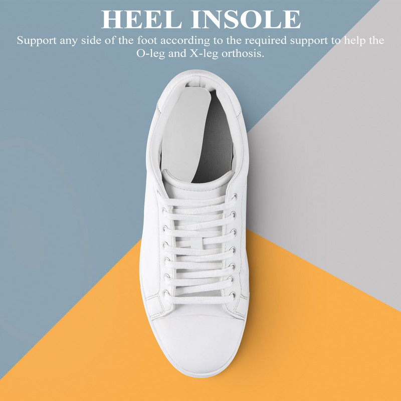 Πάτοι σιλικόνης Heel Wedge: Supination Pronation Διορθωτικά αυτοκόλλητα ένθετα παπουτσιών για ευθυγράμμιση Knock Knee Pain Bow Legs