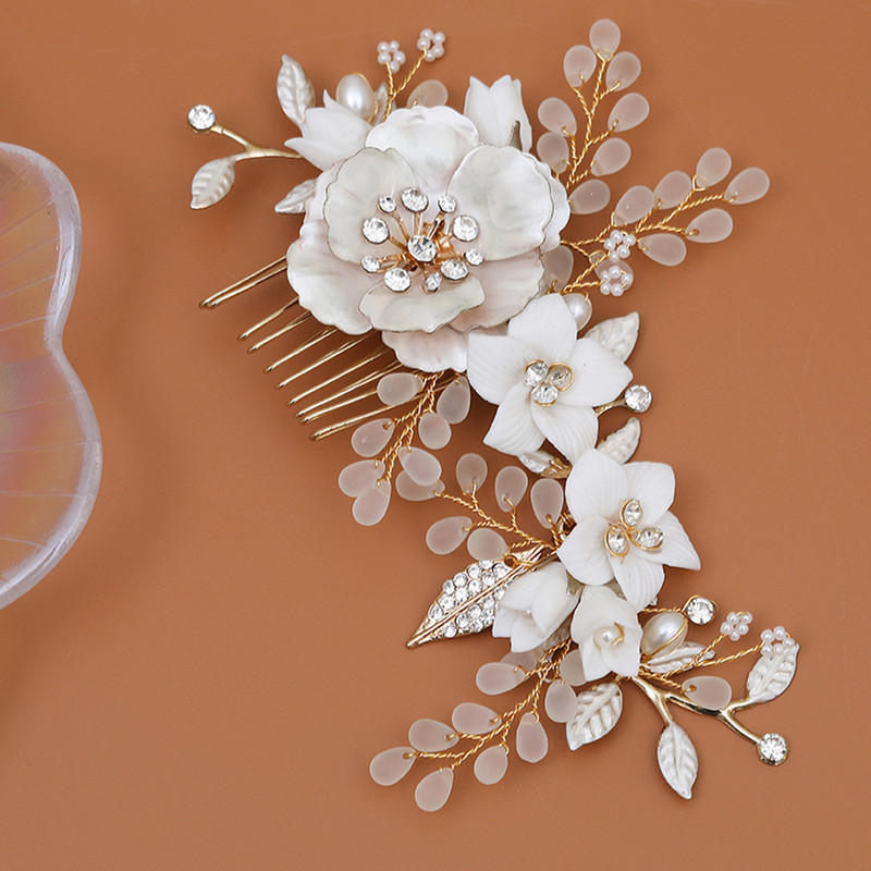 Pruudilillede juuksekamm 2023, moodne juuksenõel naistele Crytsal Diademas peakatted pruudi juustele ehted pulmatarvikud