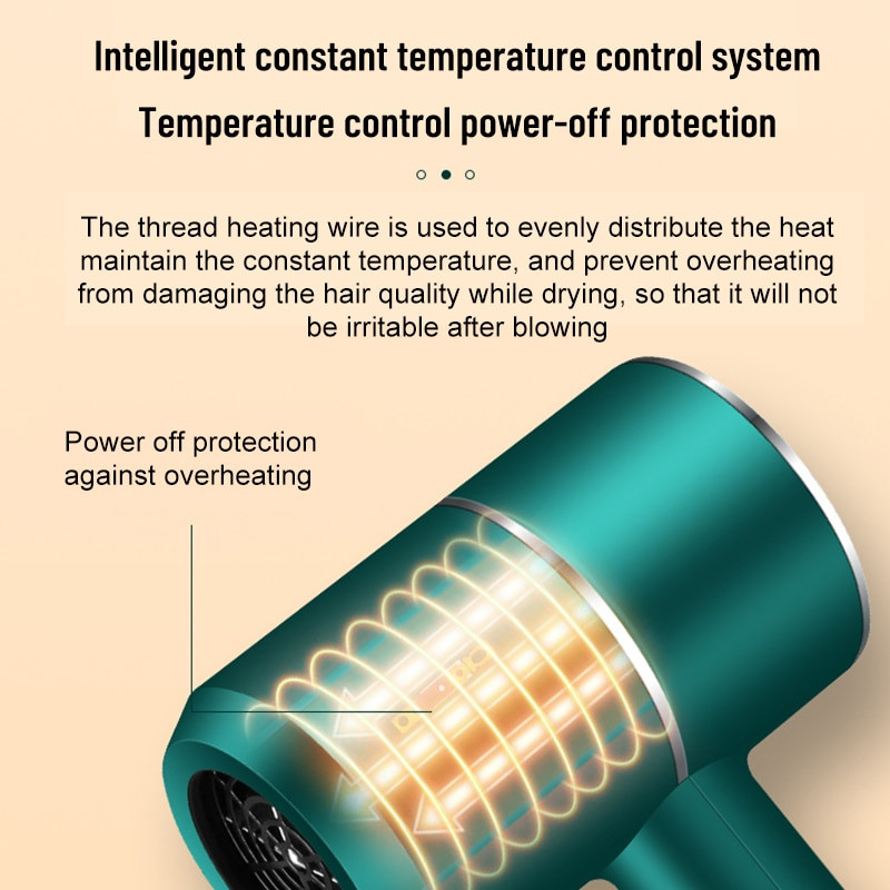 Fourth Gear Prijenosno umotavanje za kosu Anionski salon velike snage Električno sušilo za kosu Kućni aparat za brzo sušenje