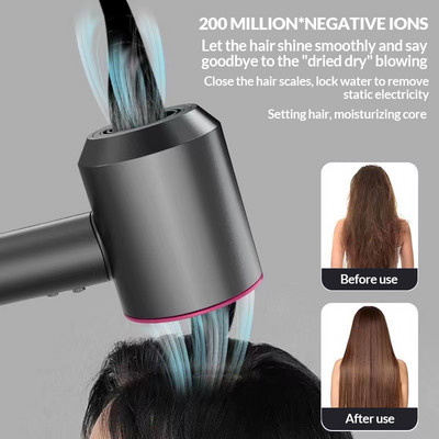 Νέο επαγγελματικό πιστολάκι μαλλιών χωρίς φύλλα Negative Lon Hair Care Quick Dry Home Ισχυρό πιστολάκι μαλλιών Constant Anion Electric Blow Dryers