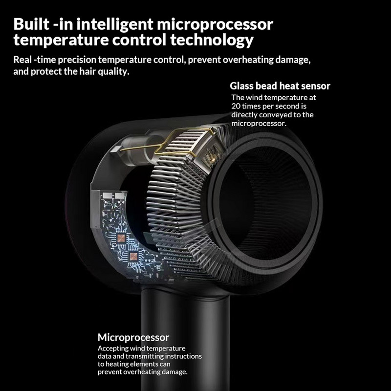 Uus Professinal Leafless Föön Negative Lon Hair Care Quick Dry Home Võimas föön Konstantse aniooniga elektrilised föönid