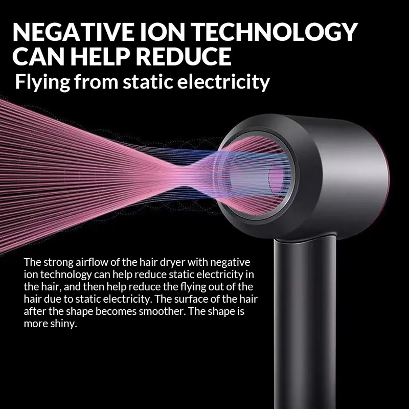 Uus Professinal Leafless Föön Negative Lon Hair Care Quick Dry Home Võimas föön Konstantse aniooniga elektrilised föönid