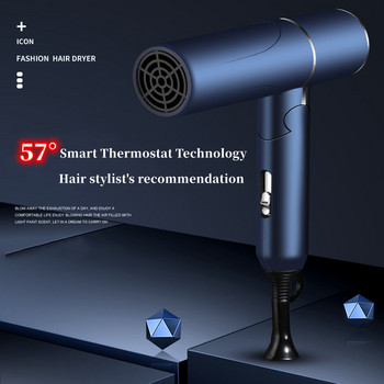 2023 Горещи продавани професионални сешоари за коса с отрицателни йони с висока мощност и синя светлина Сгъваема електрическа сешоар за салонни инструменти за коса Начало