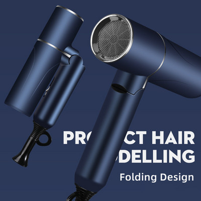 2023 Hot Selling Professional Hair Dryer Negative Ion High Power Blue Light Foldable Electric Hair Dryer Salon Hair Tools Home
