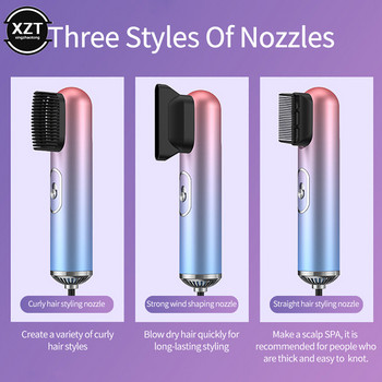 3 σε 1 Νέο πιστολάκι μαλλιών Negative Ion Hot and Cold Air Ηλεκτρικό πιστολάκι μαλλιών Home Blu-ray Hair Styling Comb Φορητό πιστολάκι μαλλιών