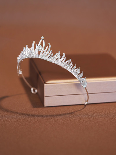 Itacazzo Pruudi peakatted Hõbedase värvi naiste mood pulmakroon Sünnipäeva tiaarad