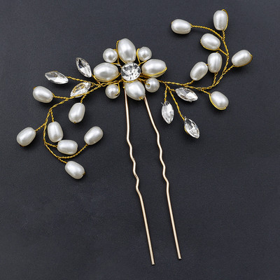 Elegantne tüdrukute pruudi peapael Imiteeritud pärlitest juustest peakate Lillepärg Pruudi vanikupea rõngas Pulmapeapaelad Juukseehted