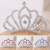 Češalj za kosu za djevojčice Kruna Dječje ukosnice Rhinestone Male tijare Ukrasi za glavu Modni vjenčani dodaci za kosu Šarm Dječji nakit za kosu