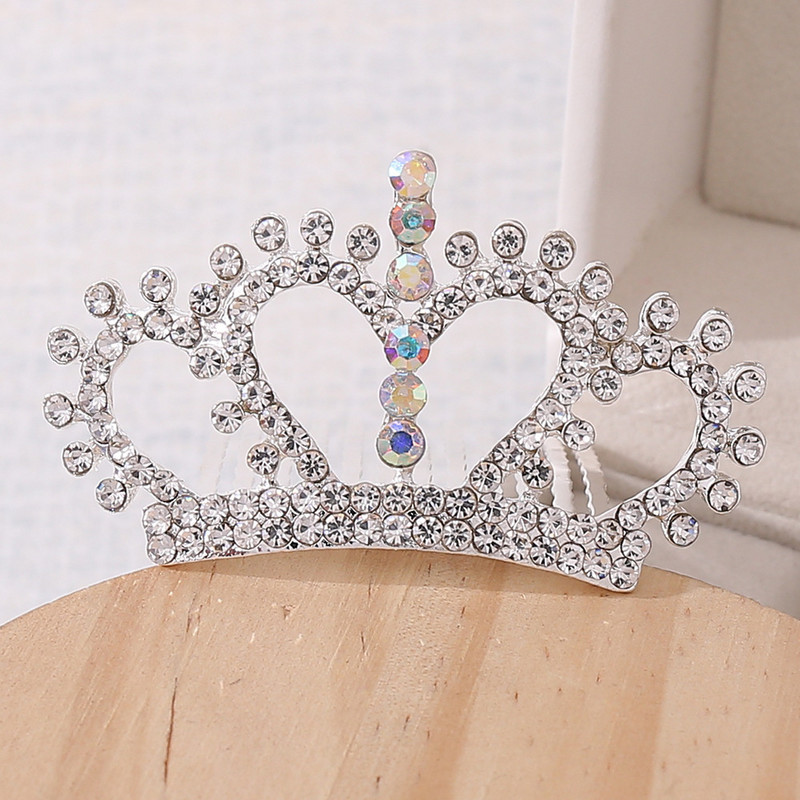 Češalj za kosu za djevojčice Kruna Dječje ukosnice Rhinestone Male tijare Ukrasi za glavu Modni vjenčani dodaci za kosu Šarm Dječji nakit za kosu