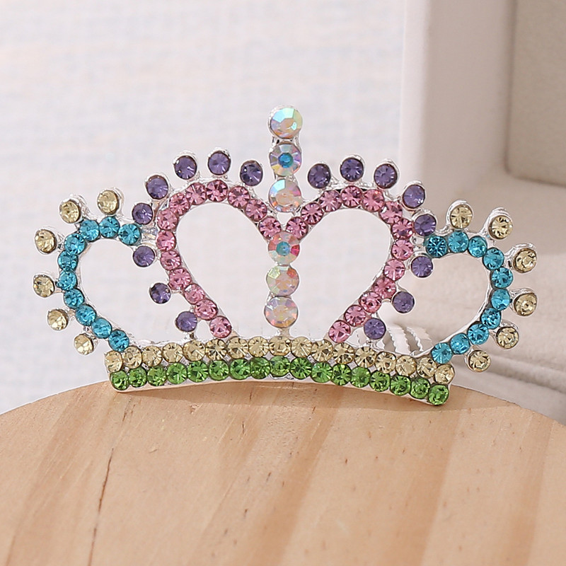 Češalj za kosu za djevojčice Kruna Dječje ukosnice Rhinestone Male tijare Ukrasi za glavu Modni vjenčani dodaci za kosu Šarm Dječji nakit za kosu