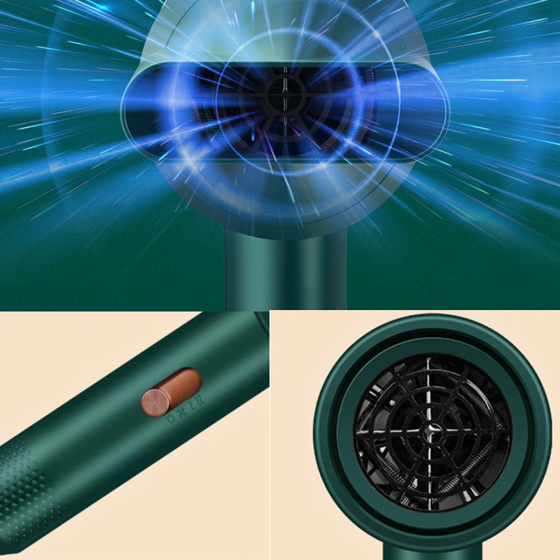 Ηλεκτρικό πιστολάκι μαλλιών Αρνητικό ιοντικό ισχυρό ζεστό κρύο αέρα Μίνι πιστολάκι μαλλιών για οικιακή συσκευή BlueLight Care Secador De Pelo