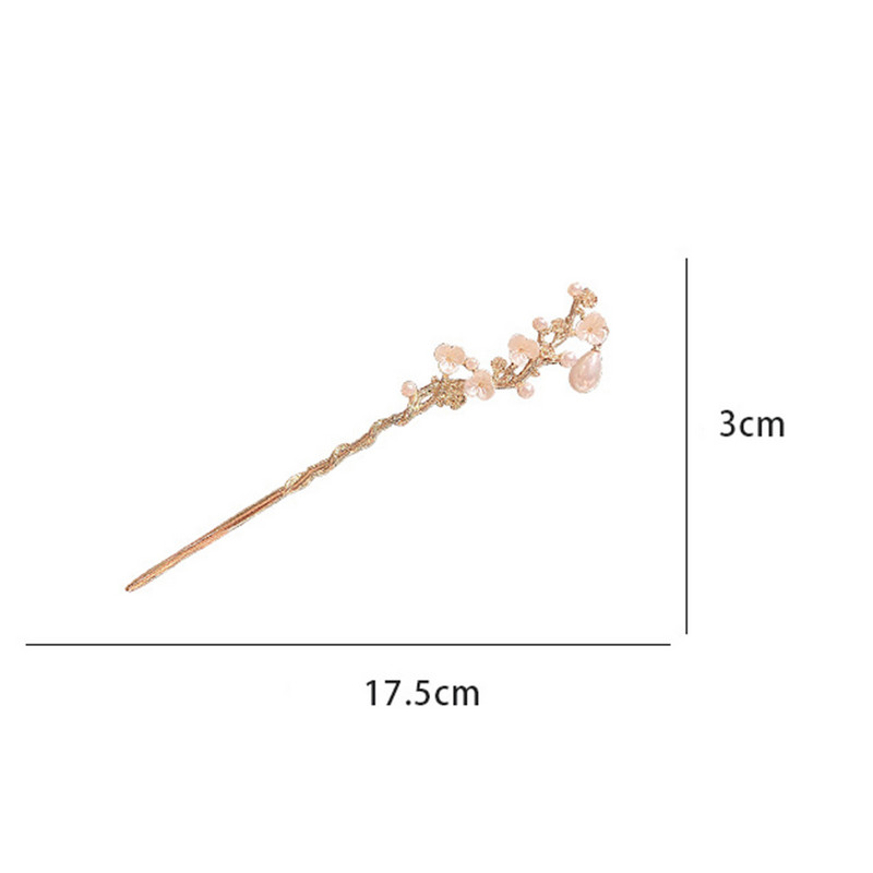 Kamelija Kineski štapići za kosu Štapići Antikni dodaci za kosu s biserima Klasične djevojačke Hanfu punđe za kosu Nakit Tijare