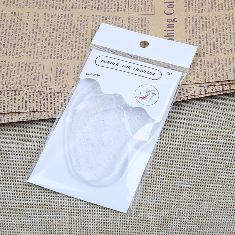 3 pár flip-flop Elülső lábpárna minta Elülső lábpárna Clip lábpapucs matricák átlátszó párna Átlátszó kék piros