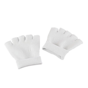 1 ζεύγος 5 τζελ για τα δάχτυλα ενυδατικές κάλτσες Gel Spa Κάλτσες για γυναίκες για κορίτσια (Λευκές)