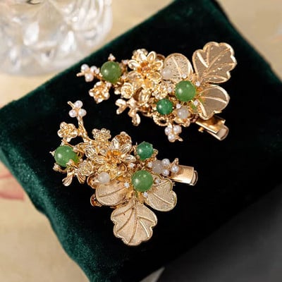 Popularna rasprodaja kineske kopče za kosu Vintage dodaci za kosu vjenčane mladenke Zlatna cvjetna ukosnica Headpeice Retro djevojački Hanfu nakit za kosu