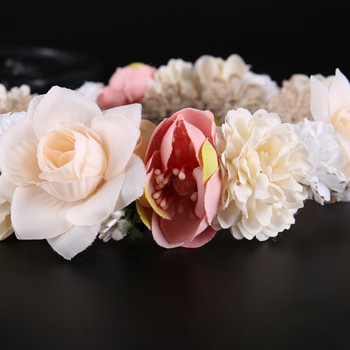 Ленти за глава с цветя в бохо стил за жени Момичета Венци с флорални гирлянди Диадеми Сватбена корона Аксесоари за коса Аксесоари за глава Бижута Подаръци