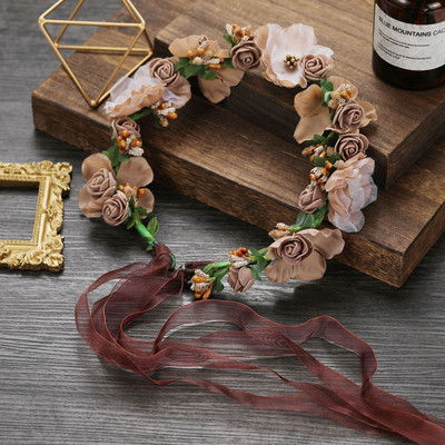 Boho stiilis lillelised peapaelad naistele, tüdrukutele, lilledega pärgadega, tiaarad pulmakrooniga juuste aksessuaarid peakatted ehted, kingitused