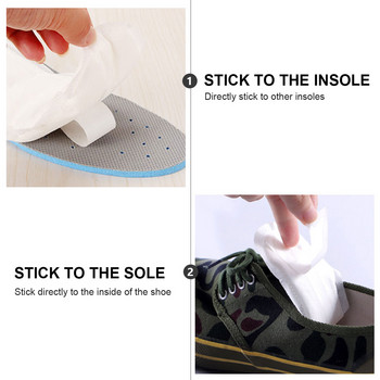 5 чифта универсални стелки за еднократна употреба, абсорбиращи потта, подлежащи на рязане обувки, стелки за спортно свободно време (бяло, S)