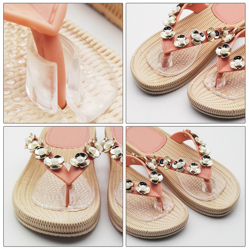 2 poros be strypų įdėklų pagalvėlės- šlepetės priekinės pėdos apsauginės juostelės priekinės pėdos pagalvėlės juostos Sandalų pagalvėlės įdėklai atpalaiduojantys