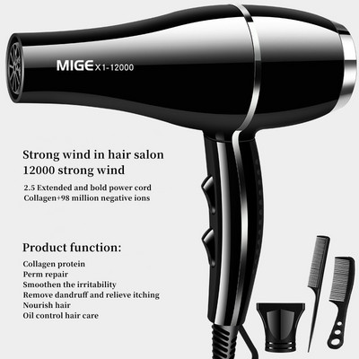 2200w velike snage salonske klase brzo sušeće sušilo za kosu 12000 vjetar antistatički bas smanjenje buke Preporuka kućnog frizerskog salona