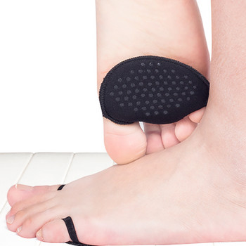 1 чифт ултрамеки възглавнички за предната част на крака с отворени пръсти Невидима гъбена подложка за крака Протектори за обувки с висок ток (черен)