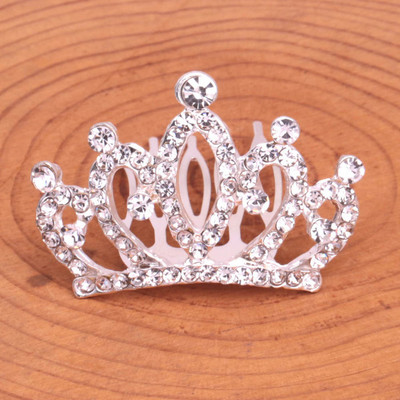 Merginos Tiaros Plaukų segtukai Vestuviniai plaukų aksesuarai Vaikams Mieli Sidabriniai Mažos Karūnėlės Gimtadienio vakarėlis Vaikams Bobby Pins Plaukų Papuošalai