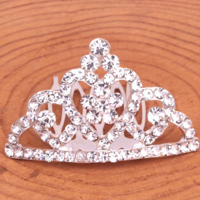 Merginos Tiaros Plaukų segtukai Vestuviniai plaukų aksesuarai Vaikams Mieli Sidabriniai Mažos Karūnėlės Gimtadienio vakarėlis Vaikams Bobby Pins Plaukų Papuošalai